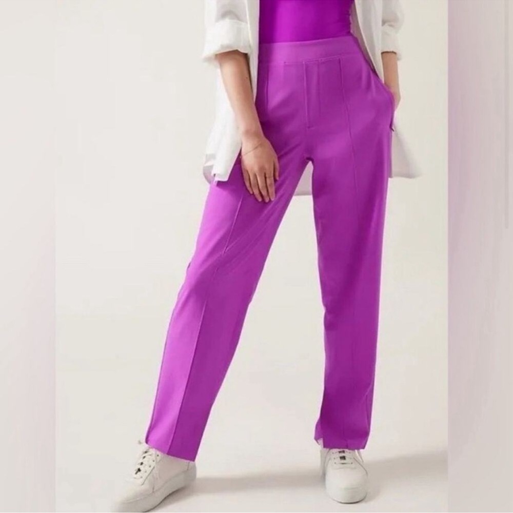 Athleta Brooklyn Heights Vienna Slim Pants Jazzy Purple‎ Size 6